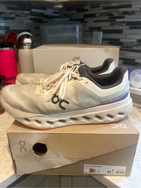 On Running Other - On Running Men’s Cloudsurfer Next Size 11 White/Flame in Color Tons of Life Left